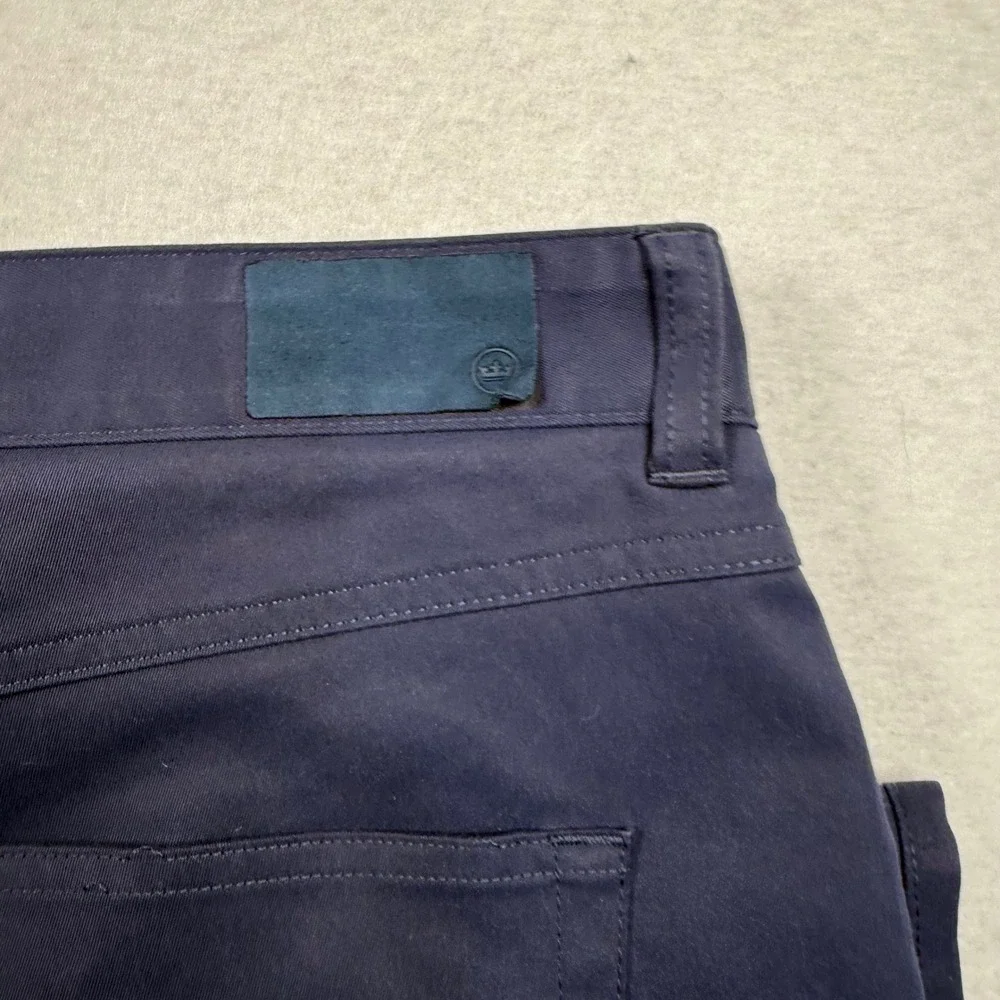 Peter Millar Performance Pants Mens 36/30 Navy Blue 5-Pocket Straight MF20EB80